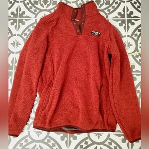 L.L. Bean Womens Red Fleece